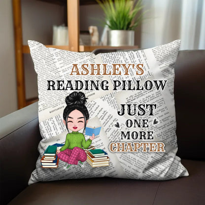 Book Lovers - Just One More Chapter - Personalized Pillow - Makezbright Gifts