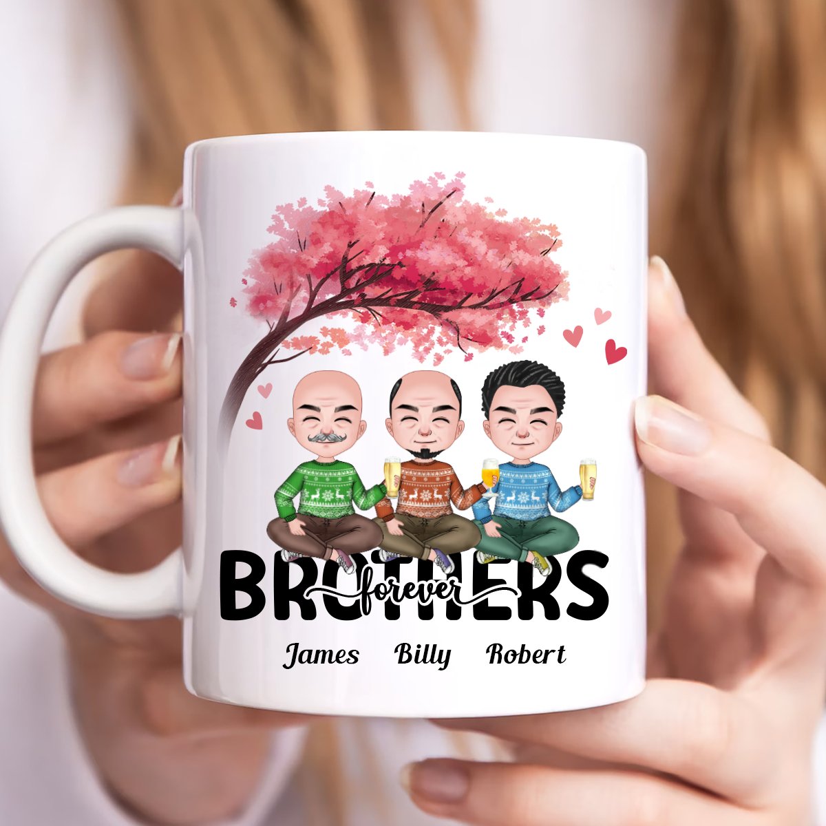 Brothers - Brothers Forever - Personalized Mug - Makezbright Gifts