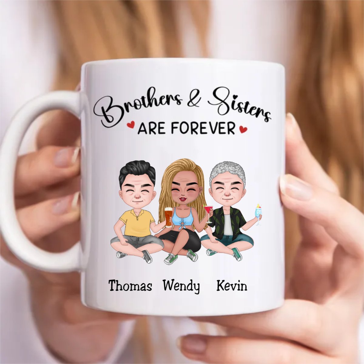 Brothers & Sisters Are Forever - Personalized Mug (TB) - Makezbright Gifts