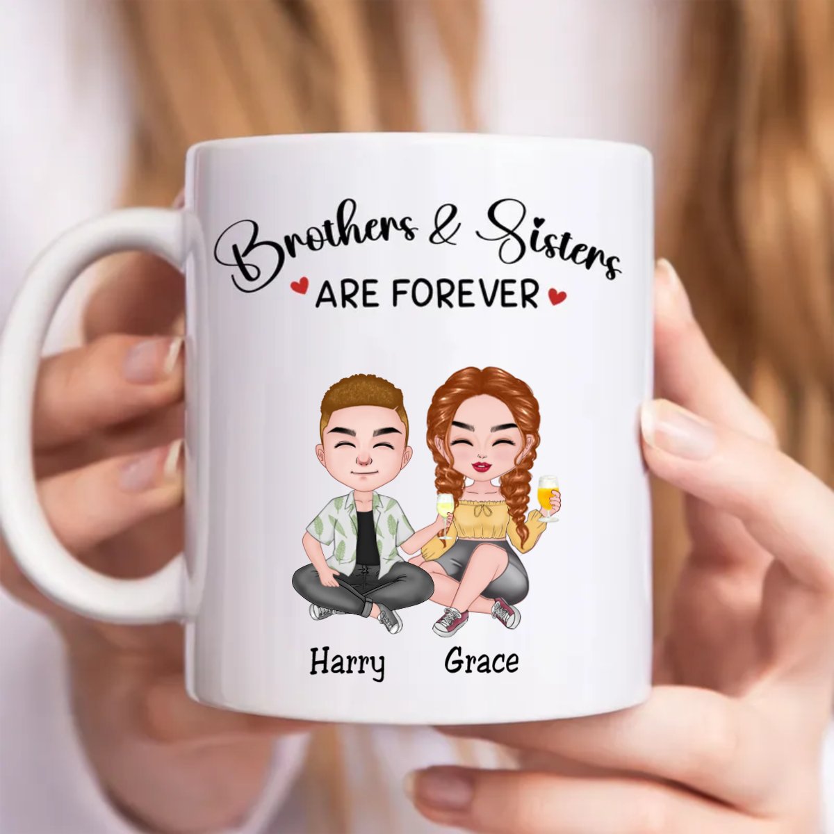 Brothers & Sisters Are Forever - Personalized Mug (TB) - Makezbright Gifts