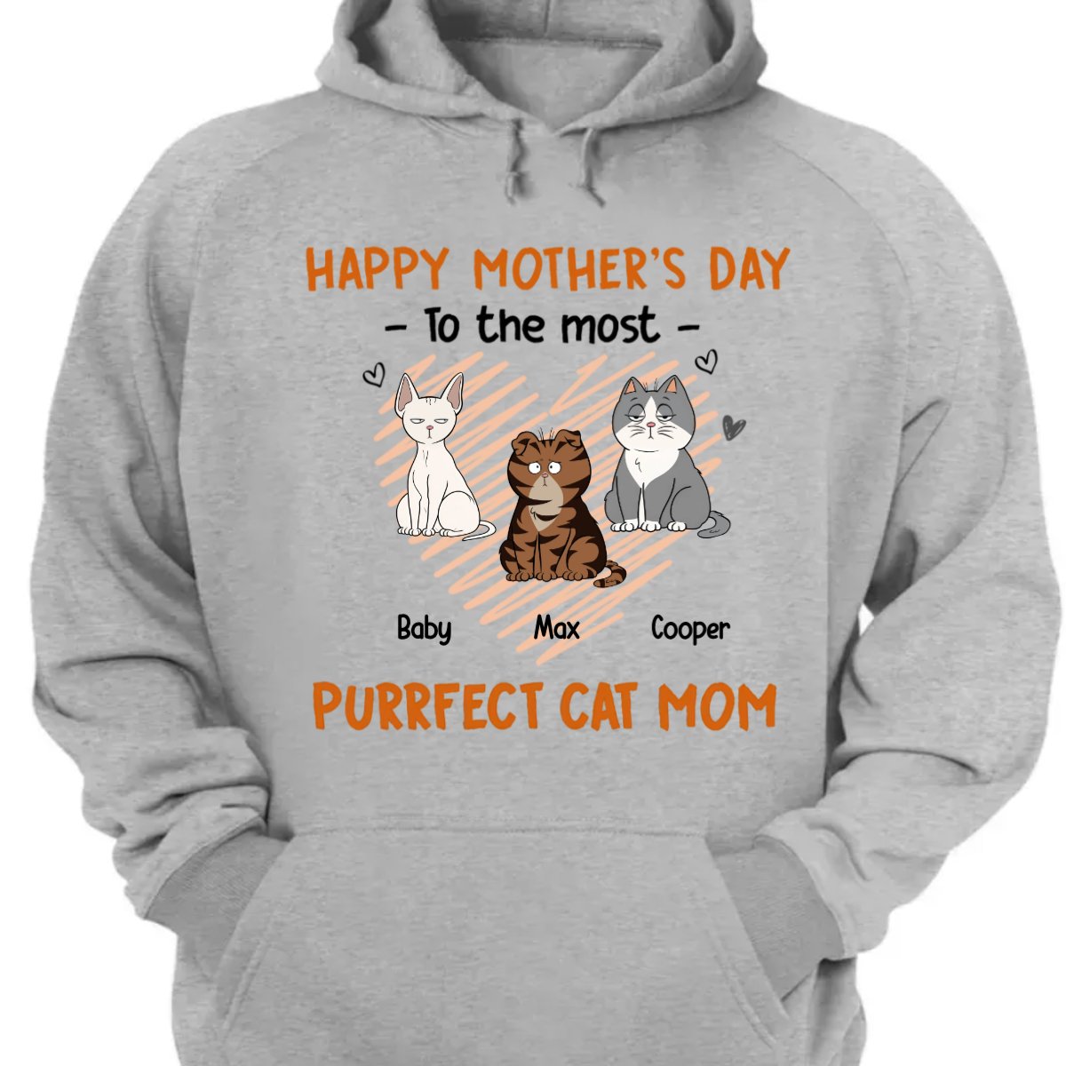 Cat Lovers - Happy Mother's Day To The Most Purrfect Cat Mom - Personalized Unisex T - shirt, Hoodie, Sweatshirt (VT) - Makezbright Gifts