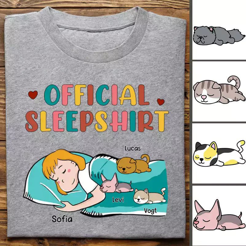 Cat Lovers - Official Sleepshirt - Personalized Unisex T - Shirt - Makezbright Gifts