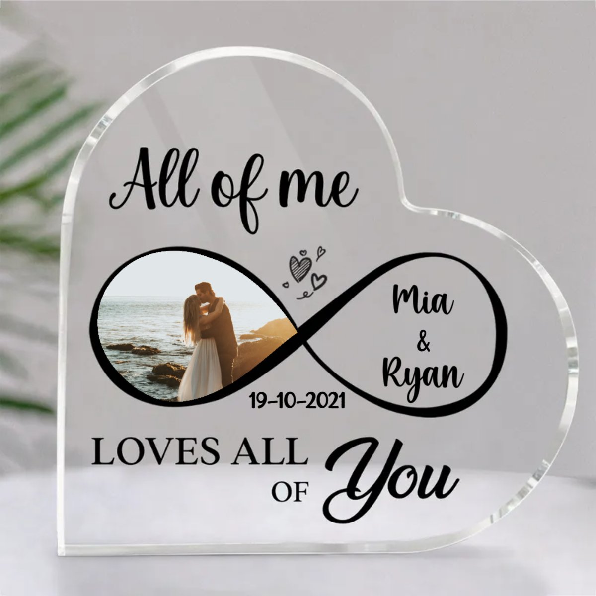 Couple - All Of Me Loves All Of You - Personalized Acrylic Plaque - Makezbright Gifts