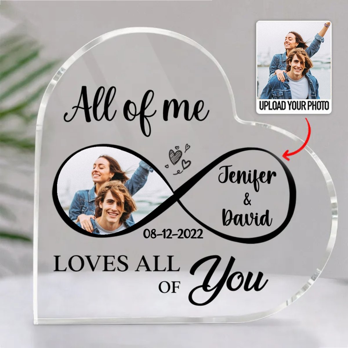 Couple - All Of Me Loves All Of You - Personalized Acrylic Plaque - Makezbright Gifts