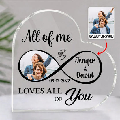 Couple - All Of Me Loves All Of You - Personalized Acrylic Plaque - Makezbright Gifts