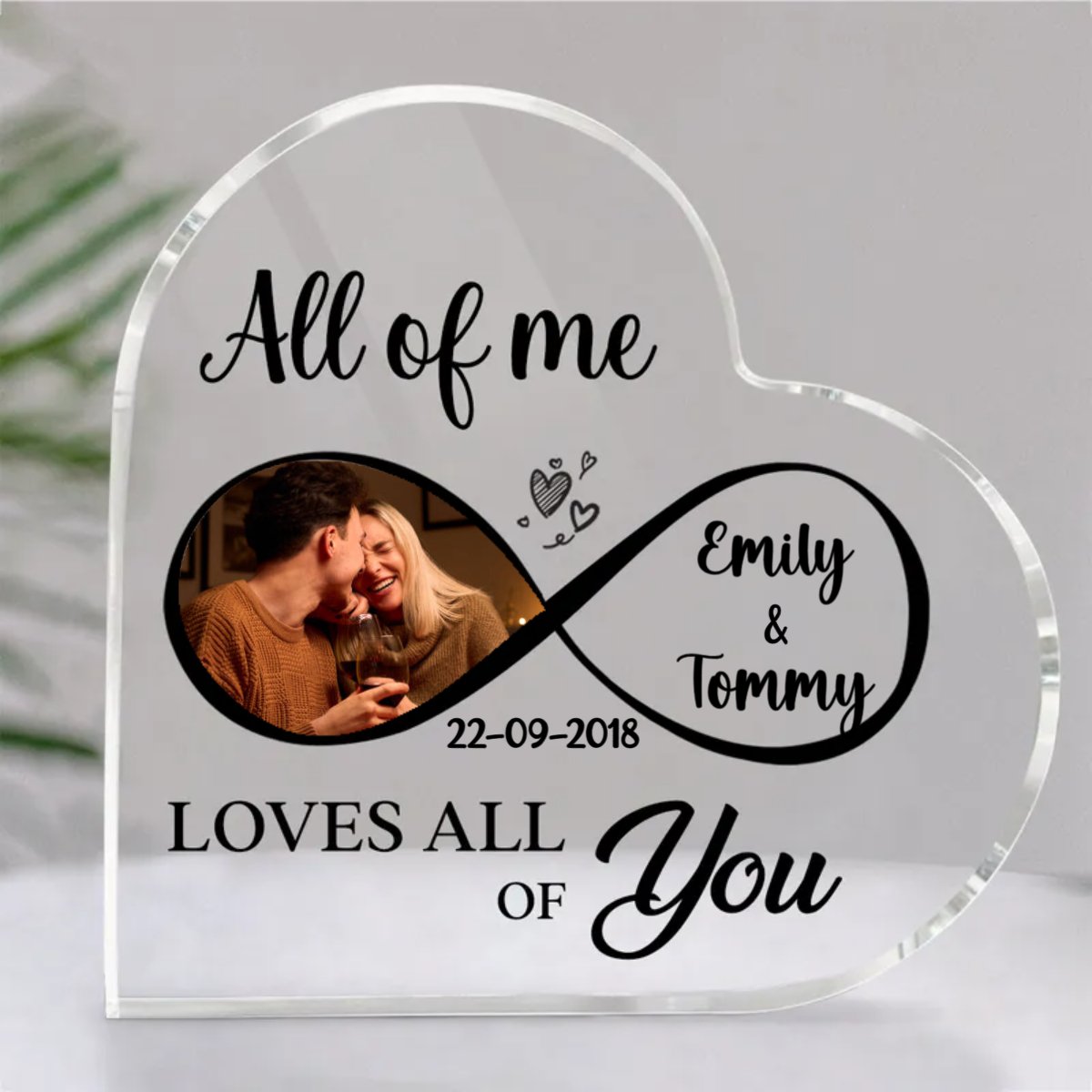 Couple - All Of Me Loves All Of You - Personalized Acrylic Plaque - Makezbright Gifts