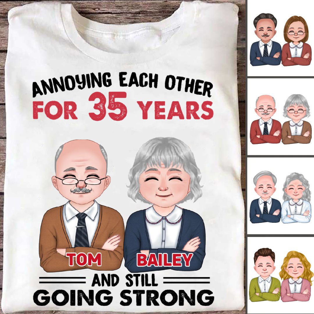 Couple - Annoying Each Other For Many Years Still Going Strong - Personalized Unisex T - shirt - Makezbright Gifts