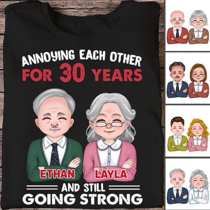 Couple - Annoying Each Other For Many Years Still Going Strong - Personalized Unisex T - shirt - Makezbright Gifts