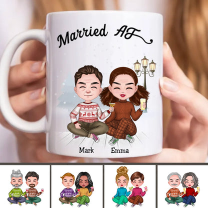 Couple - Christmas Couple Married AF - Personalized Mug (TC) - Makezbright Gifts