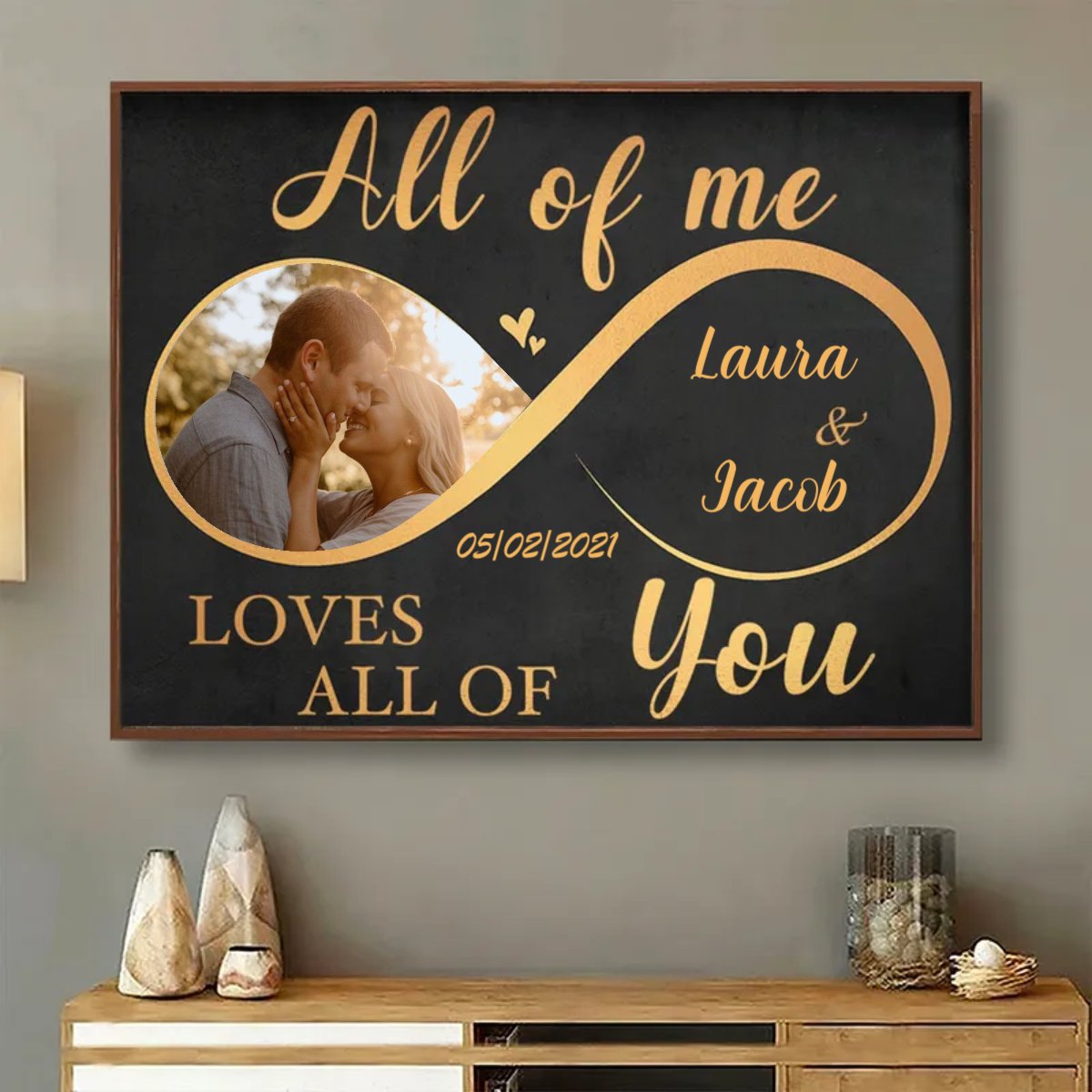 Couple - Custom Photo All Of Me Loves All Of You - Personalized Poster - Makezbright Gifts