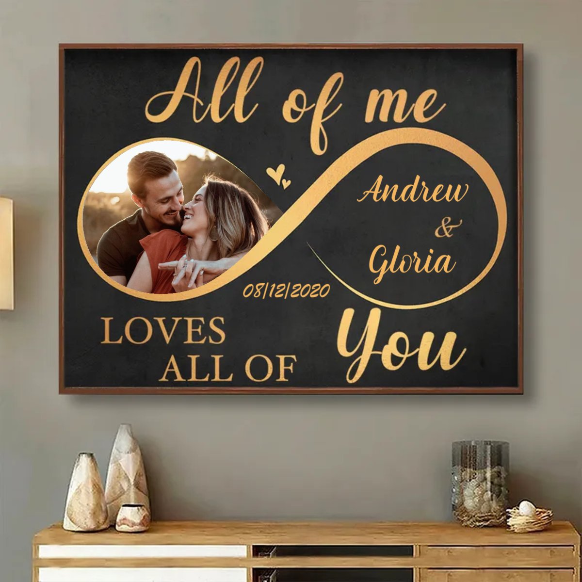 Couple - Custom Photo All Of Me Loves All Of You - Personalized Poster - Makezbright Gifts