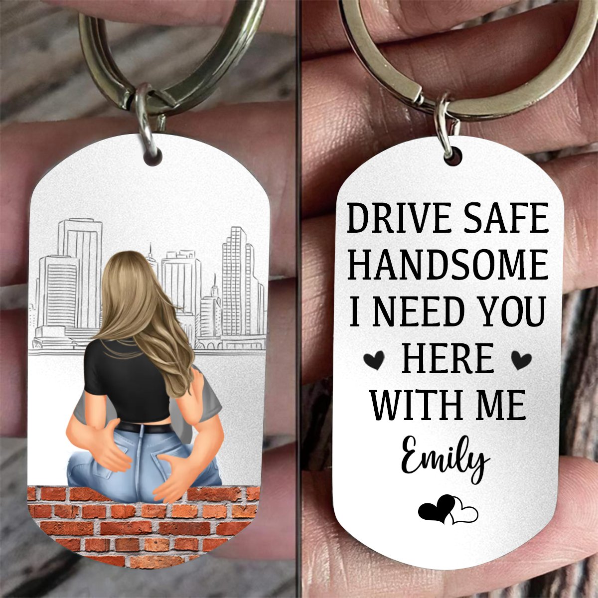 Couple - Drive Safe - Personalized Keychain (TB) - Makezbright Gifts