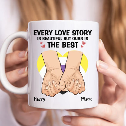 Couple - Every Love Story Is Beautiful But Ours Is The Best - Personalized Mug (TB) - Makezbright Gifts