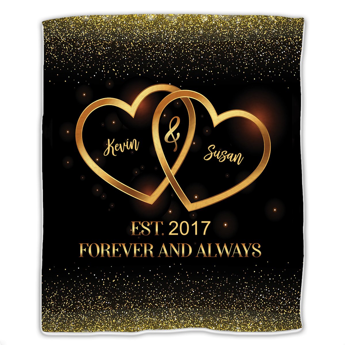 Couple - Forever And Always - Personalized Blanket - Makezbright Gifts