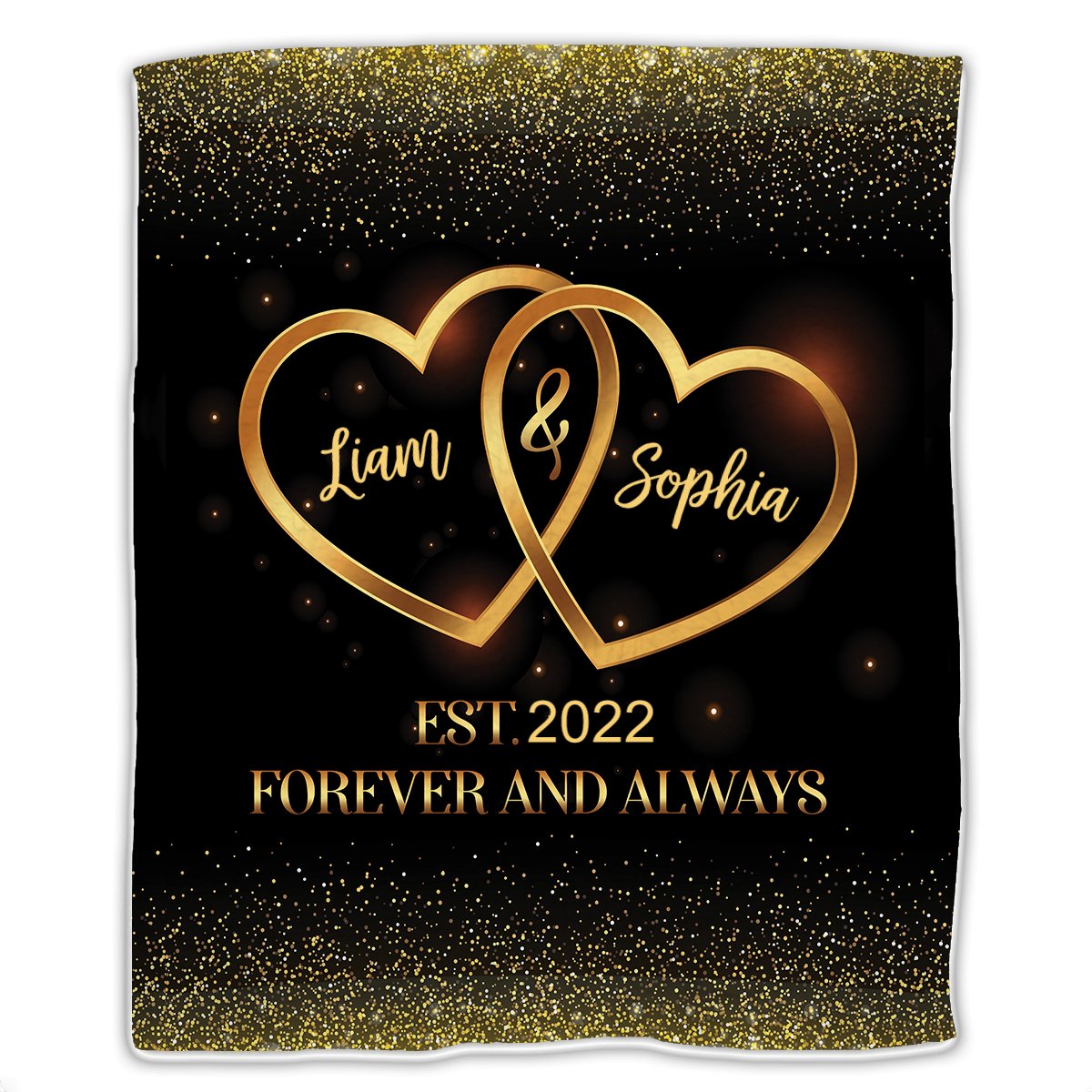 Couple - Forever And Always - Personalized Blanket - Makezbright Gifts