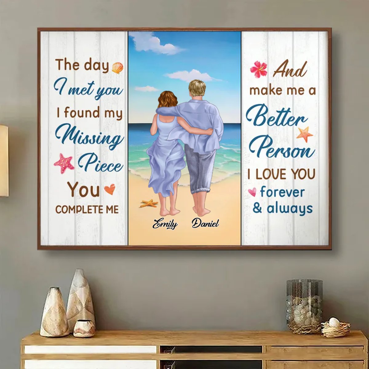 Couple - I Love You Forever And Always - Personalized Poster - Makezbright Gifts