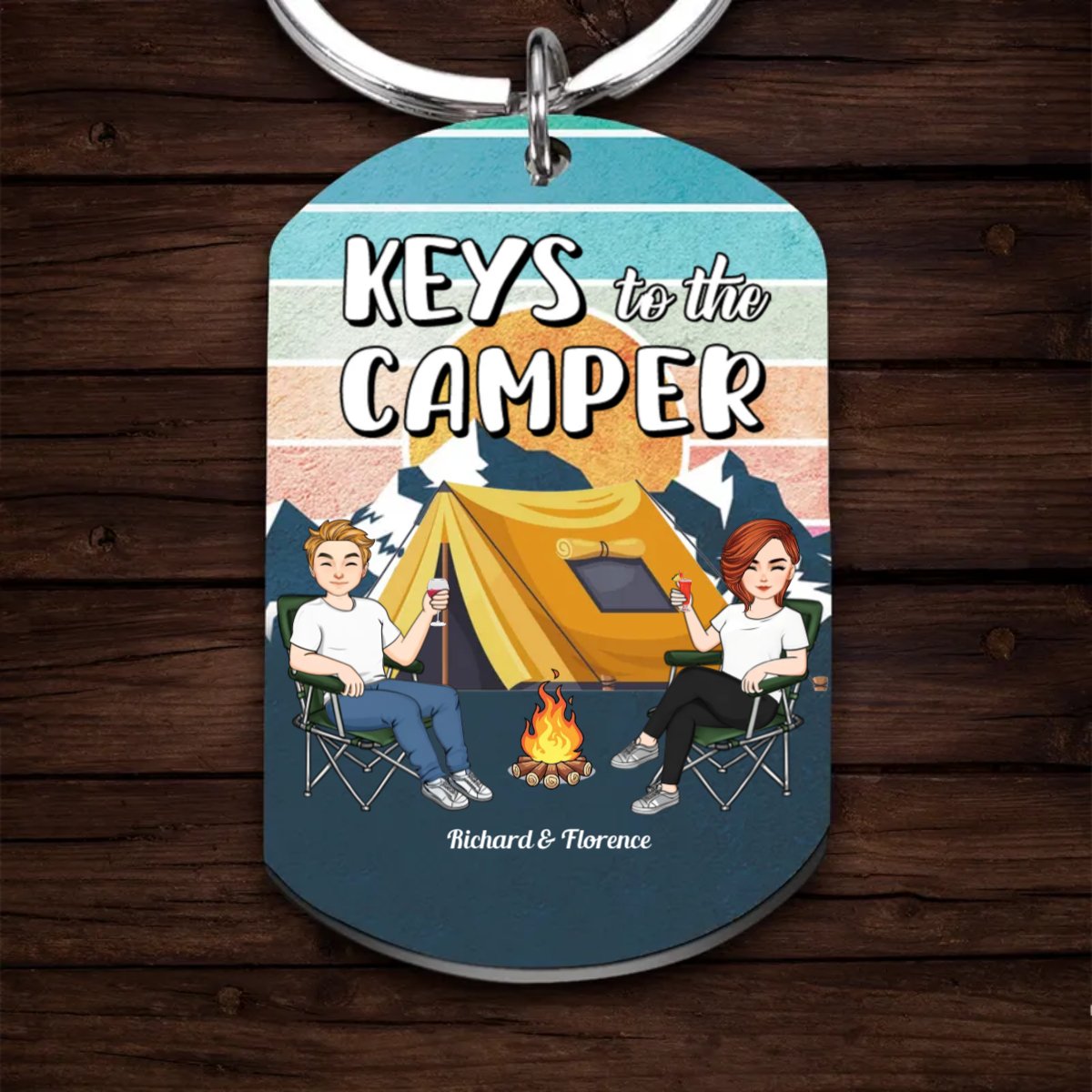 Couple - Keys To The Camper - Personalized Keychain (HN) - Makezbright Gifts