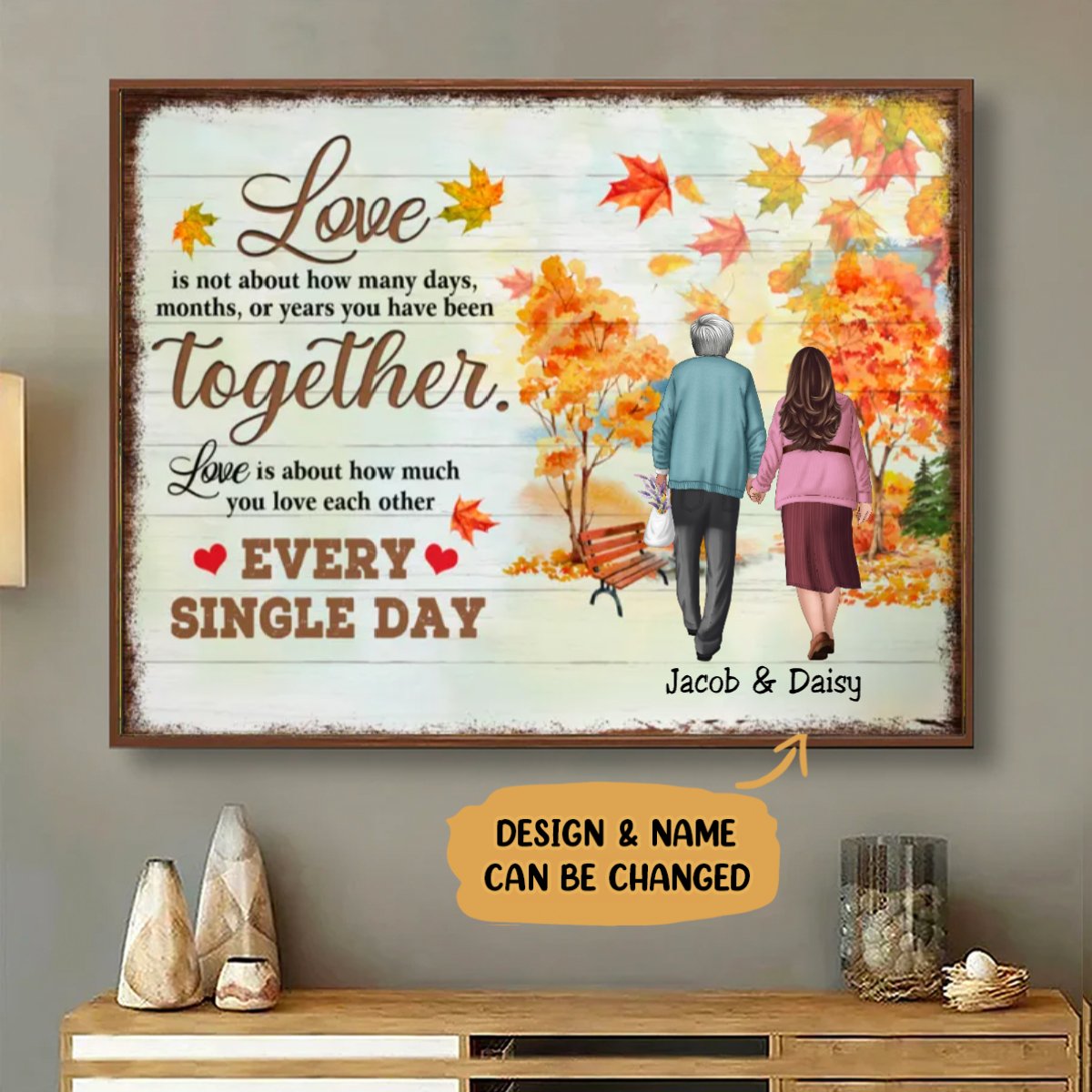 Couple - Love Is Not About How Many Days, Months, Or Years You Have Been Together - Personalized Poster - Makezbright Gifts