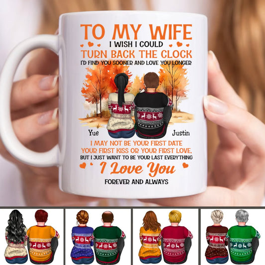 Couple - To My Wife I Wish I Could Turn Back The Clock - Personalized Mug (LH) - Makezbright Gifts