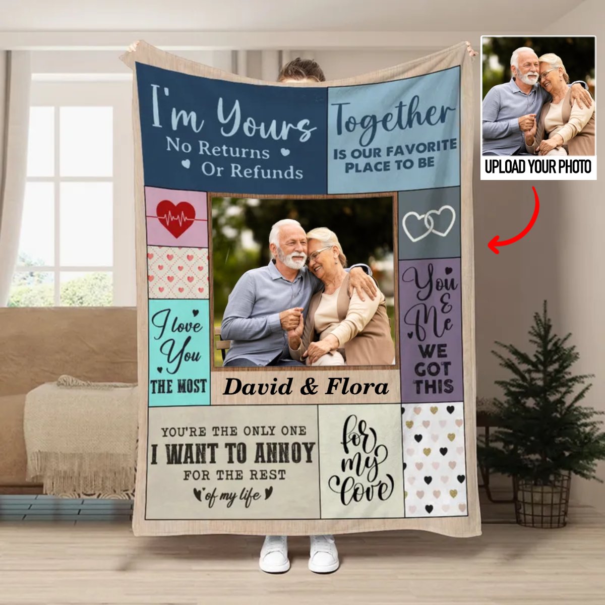 Couple - Together Is Our Favorite Place To Be - Personalized Blanket (LH) - Makezbright Gifts