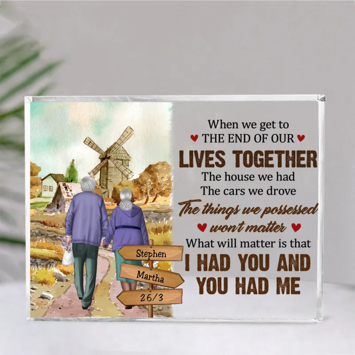 Couple - What Will Matter Is That I Had You And You Had Me - Personalized Acrylic Plaque - Makezbright Gifts