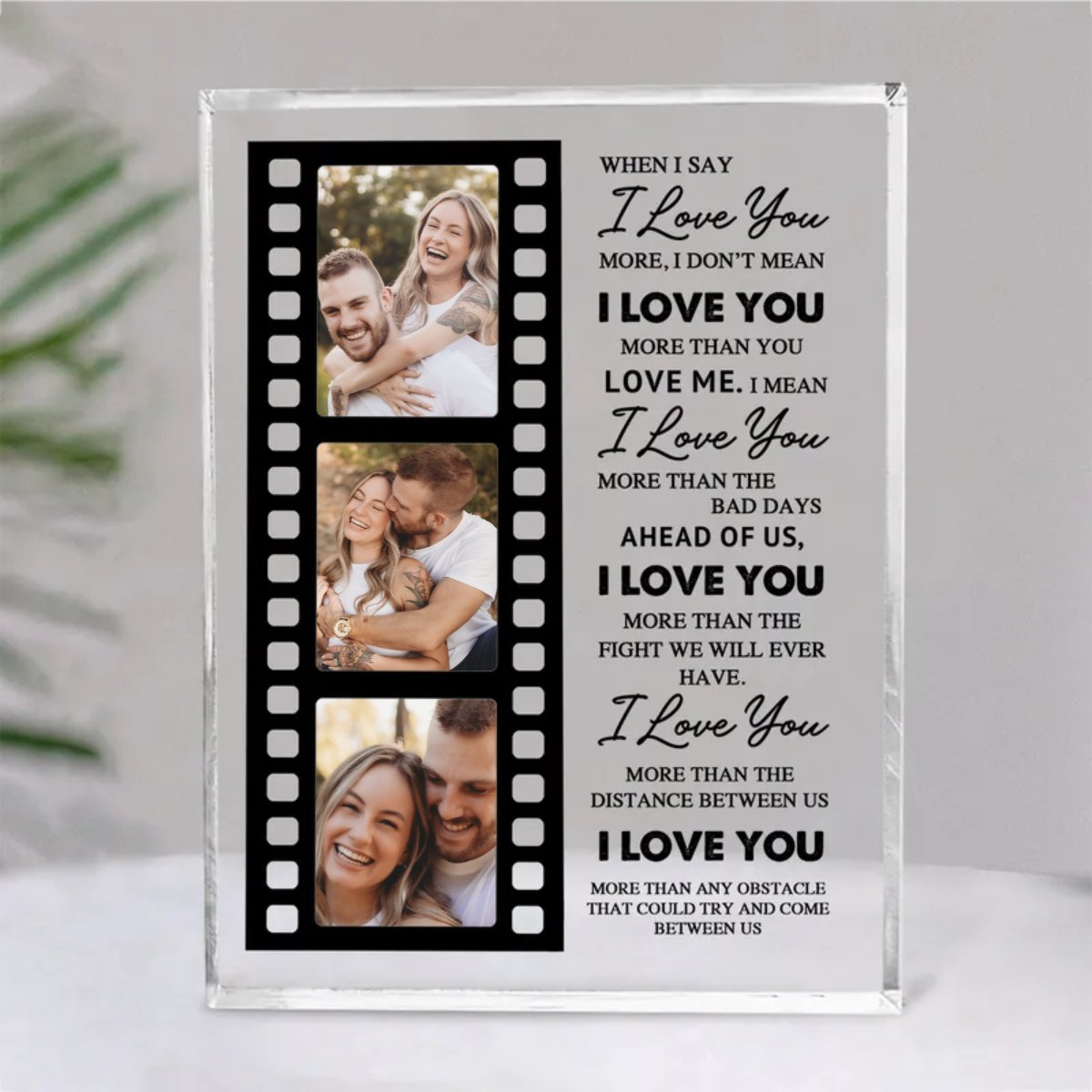 Couple - When I Say I Love You More - Personalized Acrylic Plaque - Makezbright Gifts