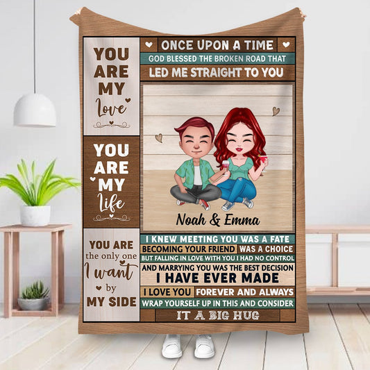 Couple - You Are My Love Once Upon A Time - Personalized Blanket - Makezbright Gifts