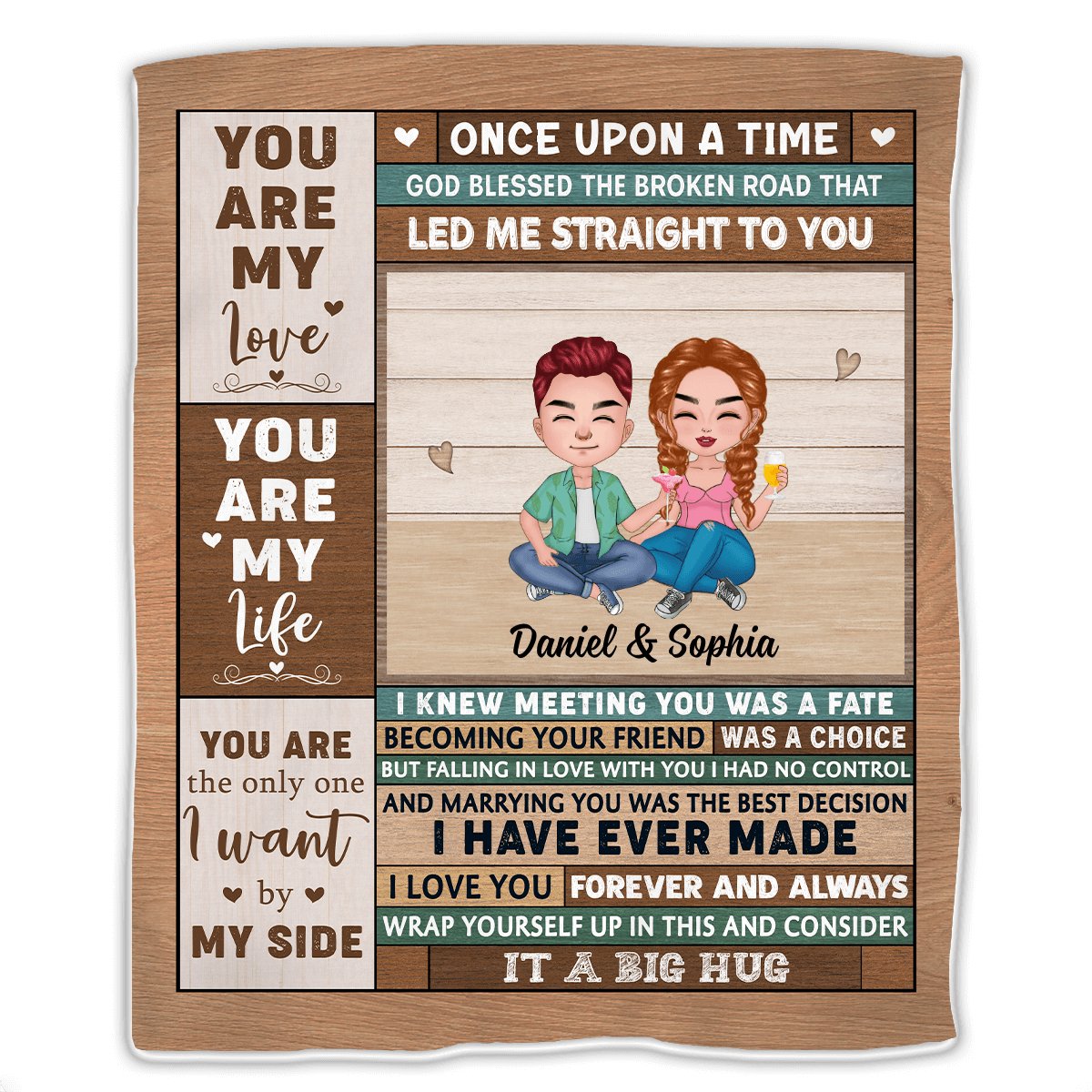 Couple - You Are My Love Once Upon A Time - Personalized Blanket - Makezbright Gifts