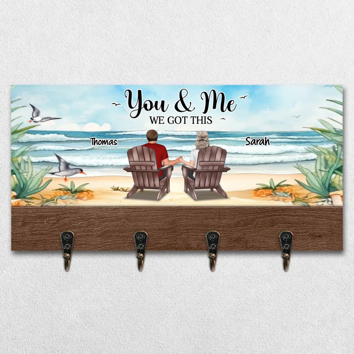 Couple - You & Me We Got This - Personalized Key Holder - Makezbright Gifts