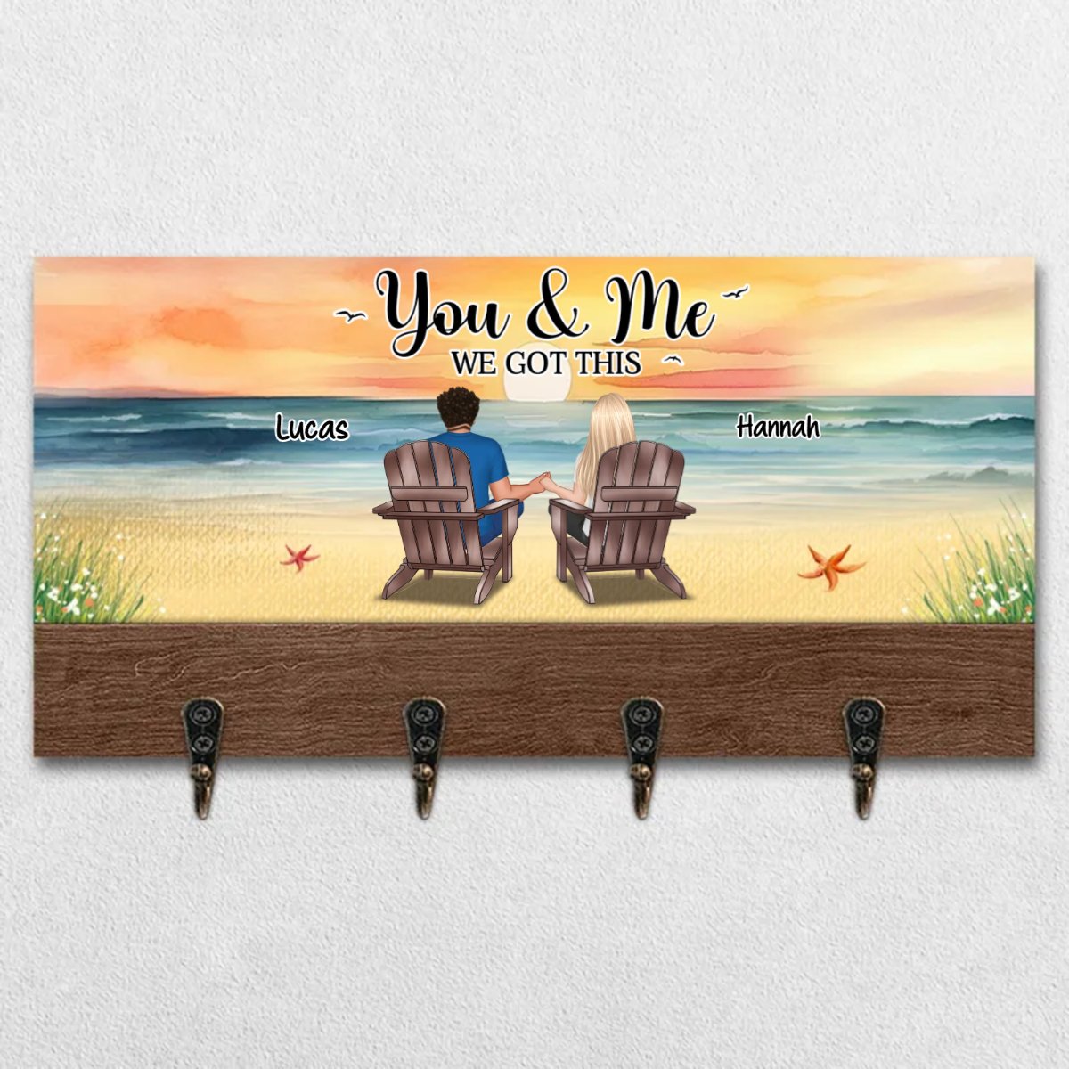 Couple - You & Me We Got This - Personalized Key Holder - Makezbright Gifts