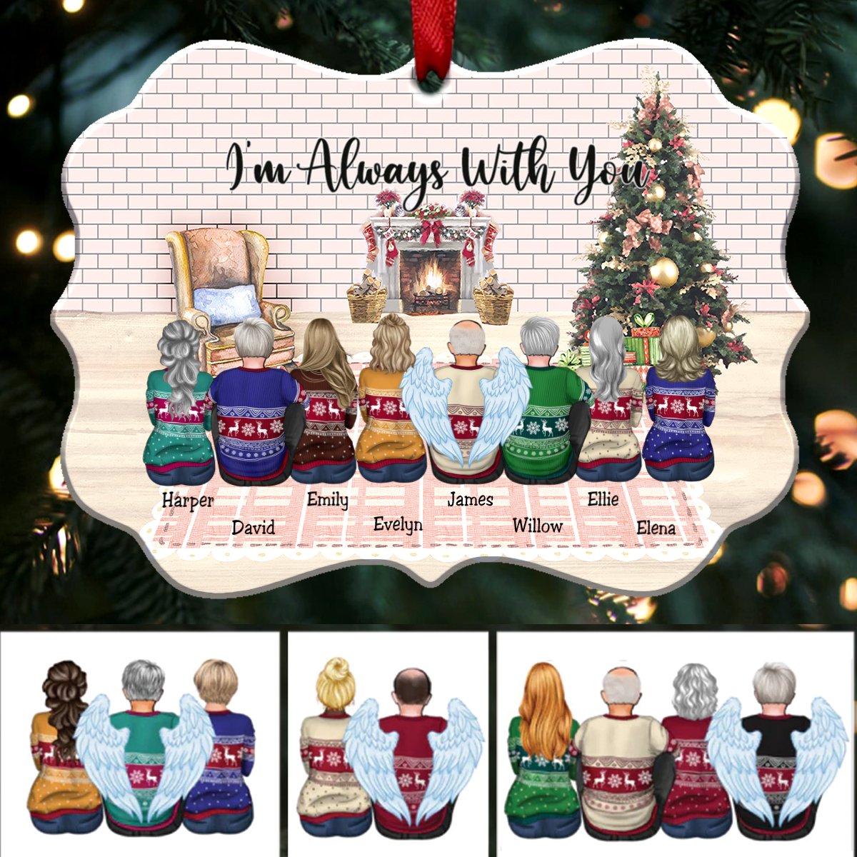 Custom Ornament - I’m Always With You - Personalized Christmas Ornament (SC1D) - Makezbright Gifts