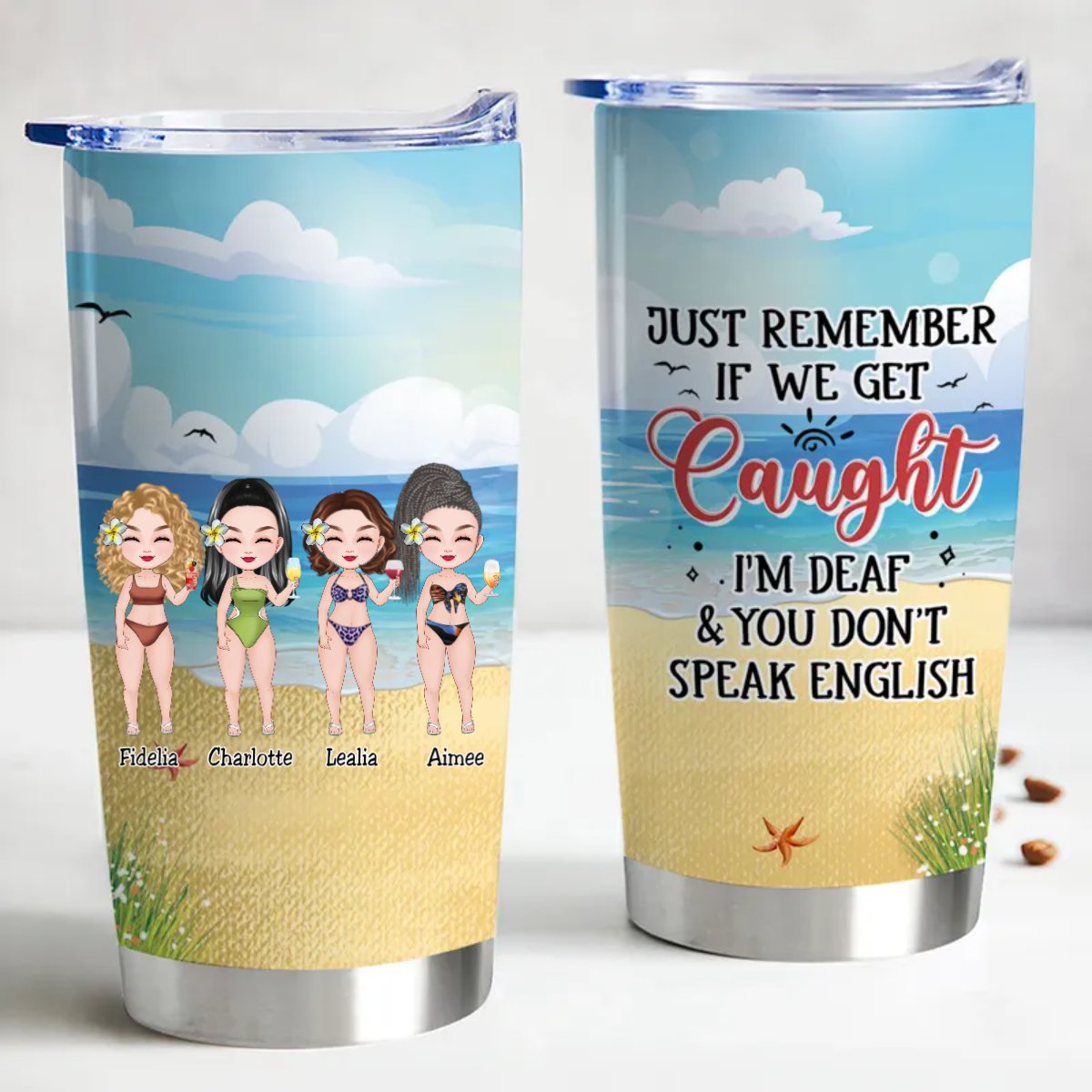 Customized 20oz Tumbler for the Fearless Souls - Keep Quiet and Hydrate On! - Makezbright Gifts