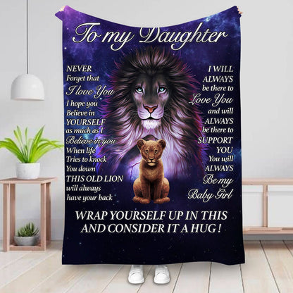 Daughter - Always Be There - Personalized Blanket - Makezbright Gifts