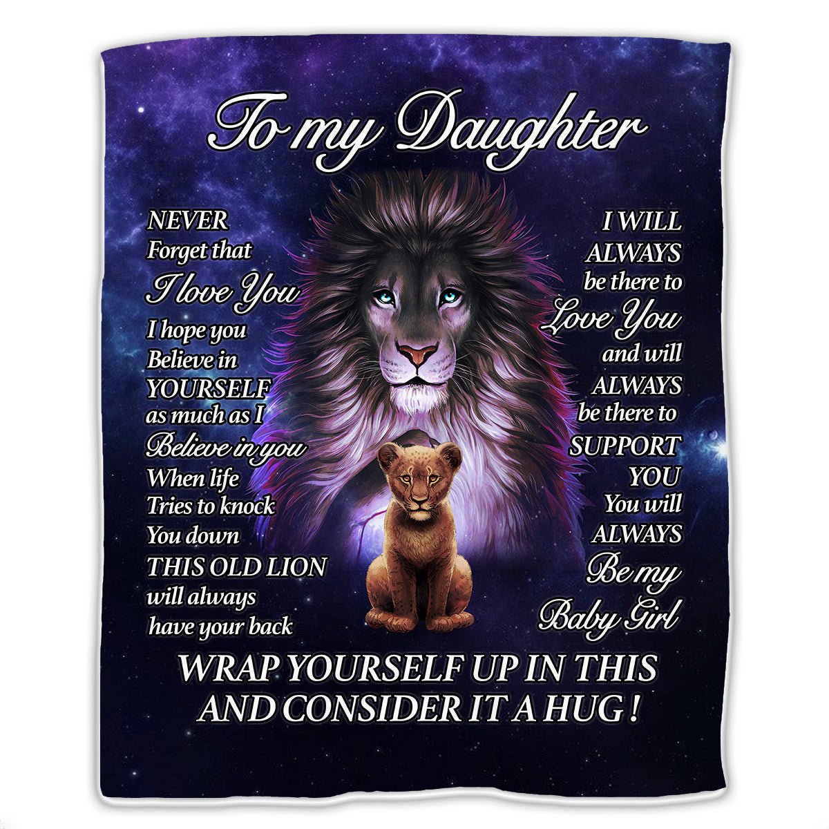 Daughter - Always Be There - Personalized Blanket - Makezbright Gifts