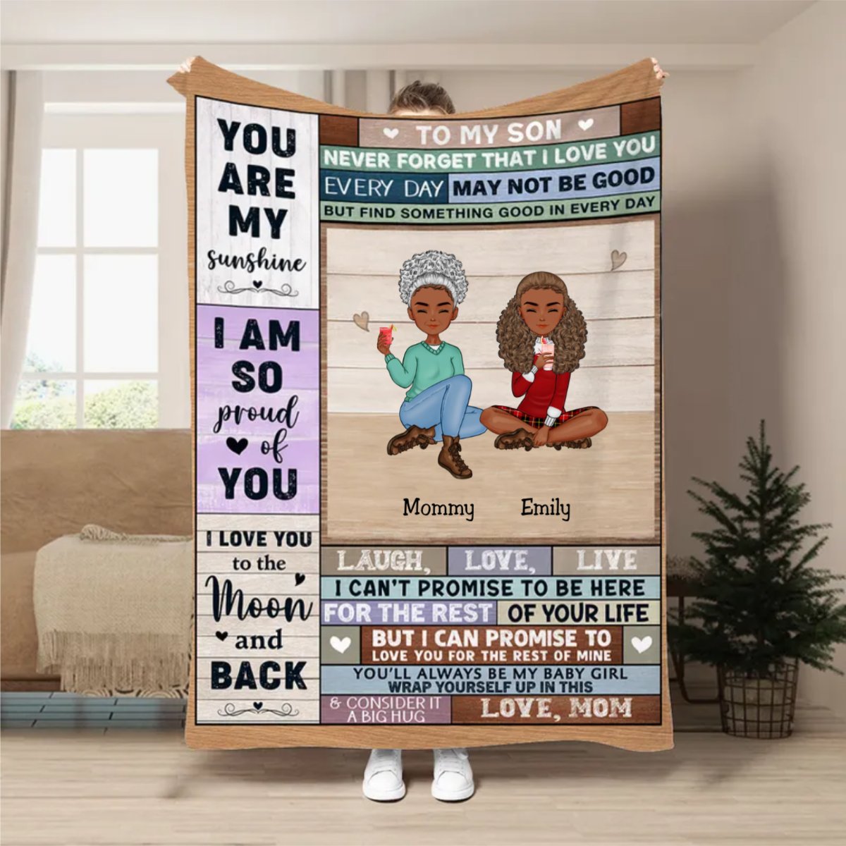 Daughter - To My Daughter, Never Forget That I Love You - Personalized Blanket - Makezbright Gifts