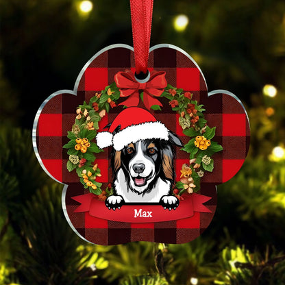 Dog Lovers - Dog Name Christmas - Personalized Acrylic Ornament - Makezbright Gifts