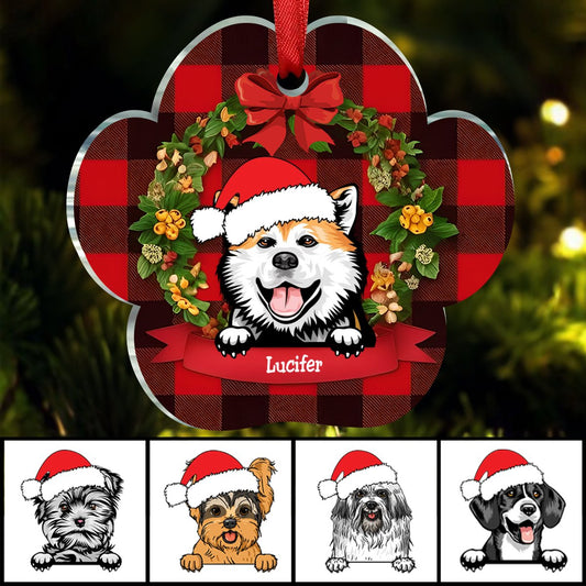 Dog Lovers - Dog Name Christmas - Personalized Acrylic Ornament - Makezbright Gifts