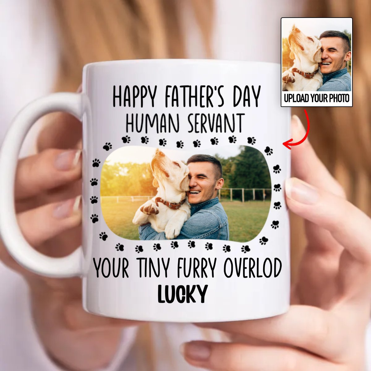 Dog Lovers - Human Servant - Personalized Mug - Makezbright Gifts