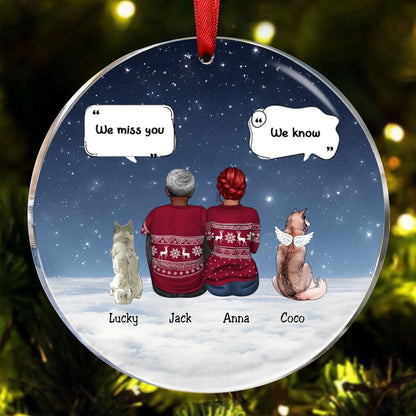 Dog Lovers - Memorial Pet - Personalized Circle Ornament - Makezbright Gifts