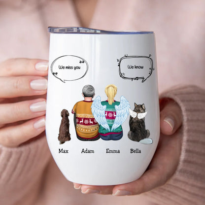 Dog Lovers - Memorial Pet - Personalized Wine Tumbler (NM) - Makezbright Gifts