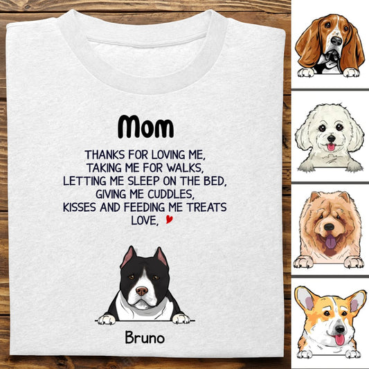 Dog Lovers - Thanks For Loving Me - Personalized Unisex T - shirt, Hoodie, Sweatshirt - Makezbright Gifts