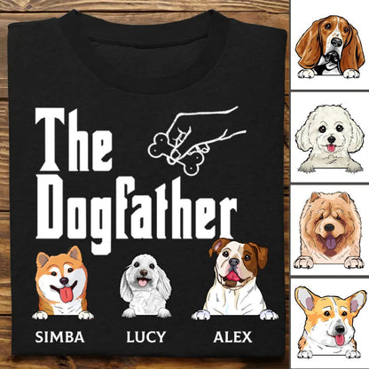 Dog Lovers - The Dogfather - Personalized Unisex T - shirt, Hoodie, Sweatshirt - Makezbright Gifts