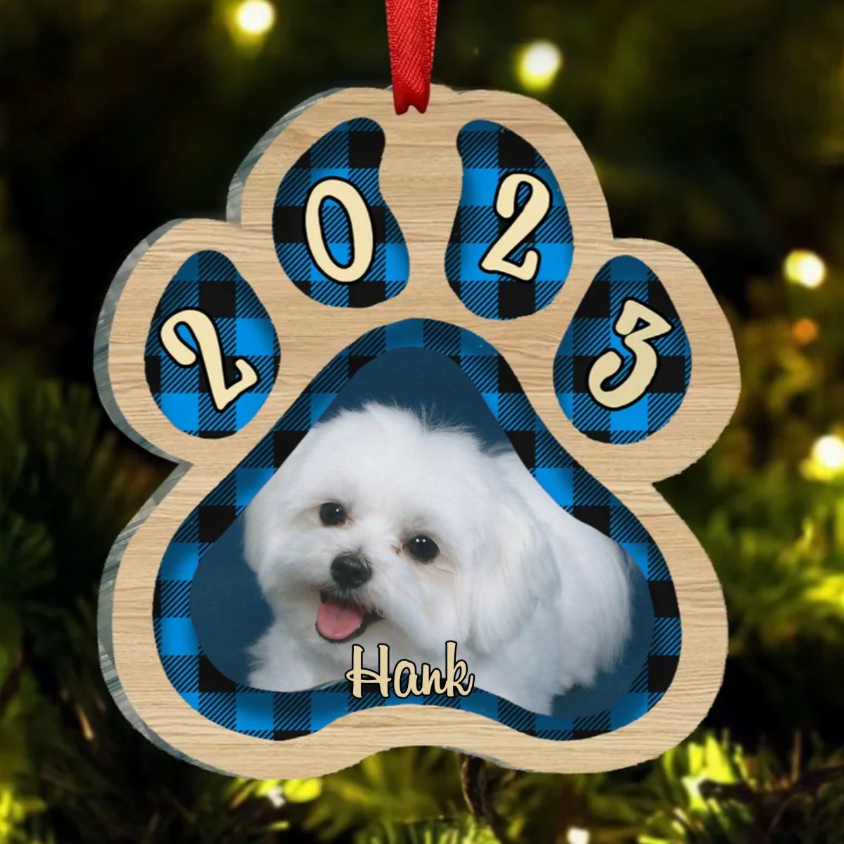 Dog Loves - Pets And Color Paws - Personalized Dog Paw Ornament - Makezbright Gifts