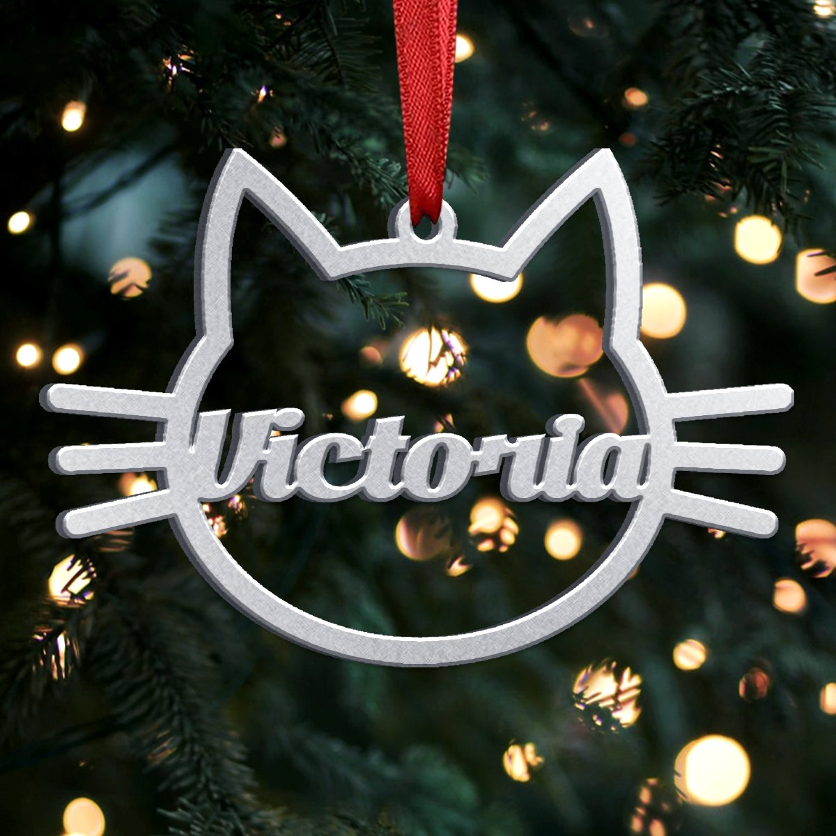 Dog Paw - Cat Paw - Cat Face - Wings Paw - Personalized Christmas Stainless Steel/Acrylic Ornament - Makezbright Gifts