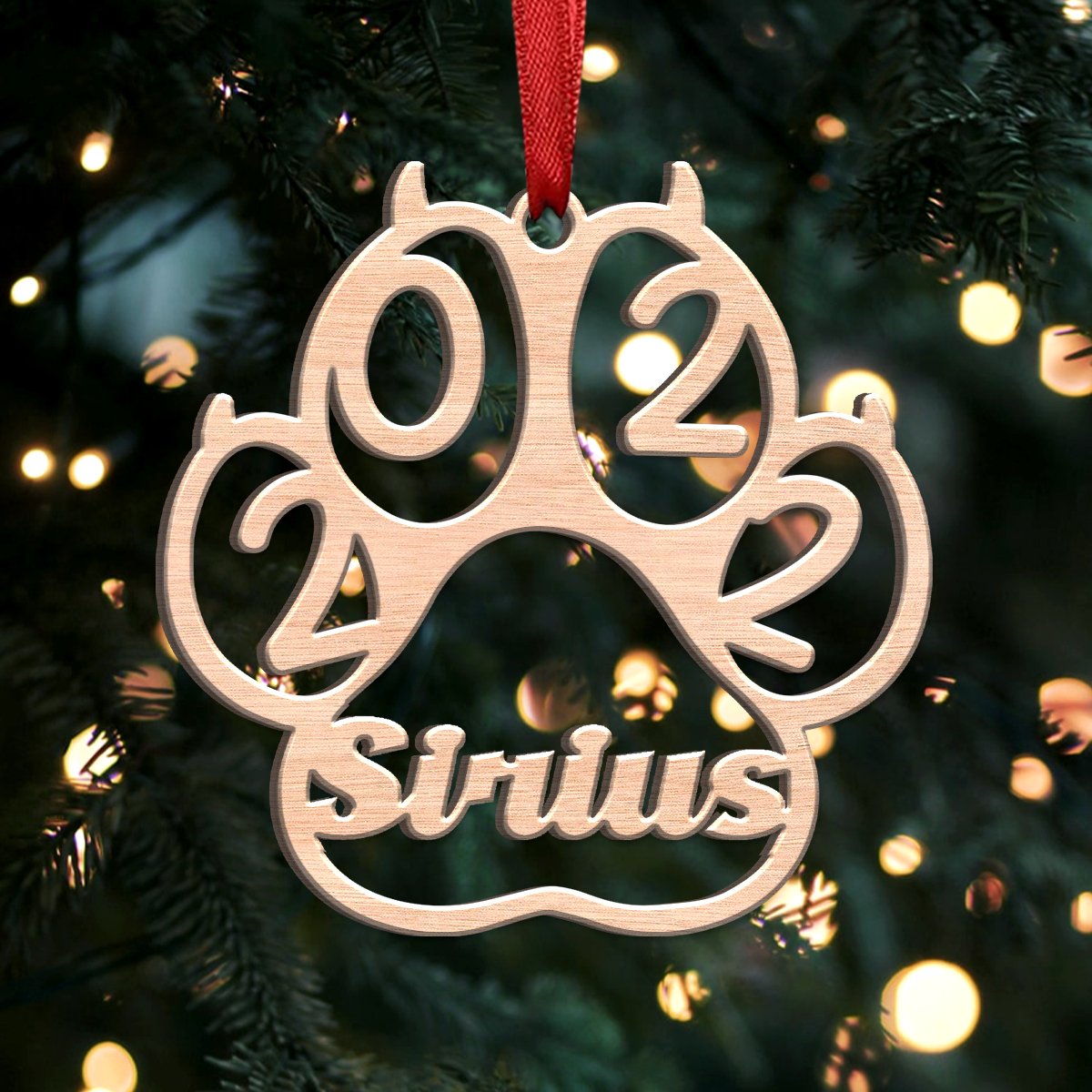 Dog Paw - Cat Paw - Cat Face - Wings Paw - Personalized Christmas Stainless Steel/Acrylic Ornament - Makezbright Gifts