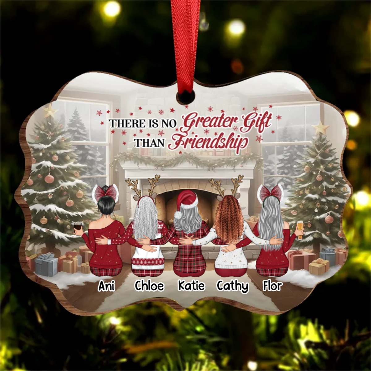 Friendship Is The Greatest Gift - Personalized Acrylic Christmas Ornament - Gift For Bestie, Best Friend, Sister, Birthday Gift For Bestie And Friend, Christmas Gift