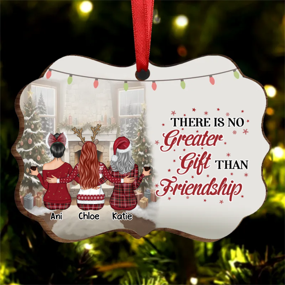 Friendship Is The Greatest Gift - Personalized Acrylic Christmas Ornament - Gift For Bestie, Best Friend, Sister, Birthday Gift For Bestie And Friend, Christmas Gift