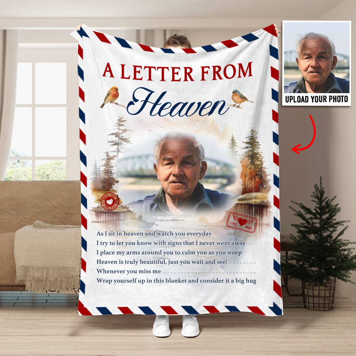 Family - A Letter From Heaven - Personalized Blanket - Makezbright Gifts