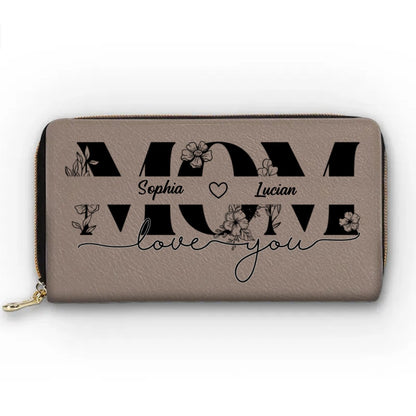 Family - A Mother's Love Is Like A Flower - Personalized Clutch Purse - Makezbright Gifts