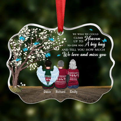 Family - Always Beside You - Personalized Transparent Ornament - Makezbright Gifts